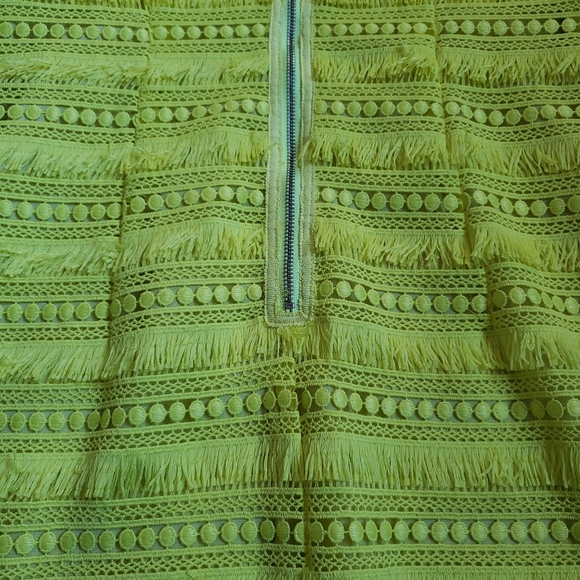 J.CREW NEON YELLOW FRINGE DRESS - Picture 9 of 10